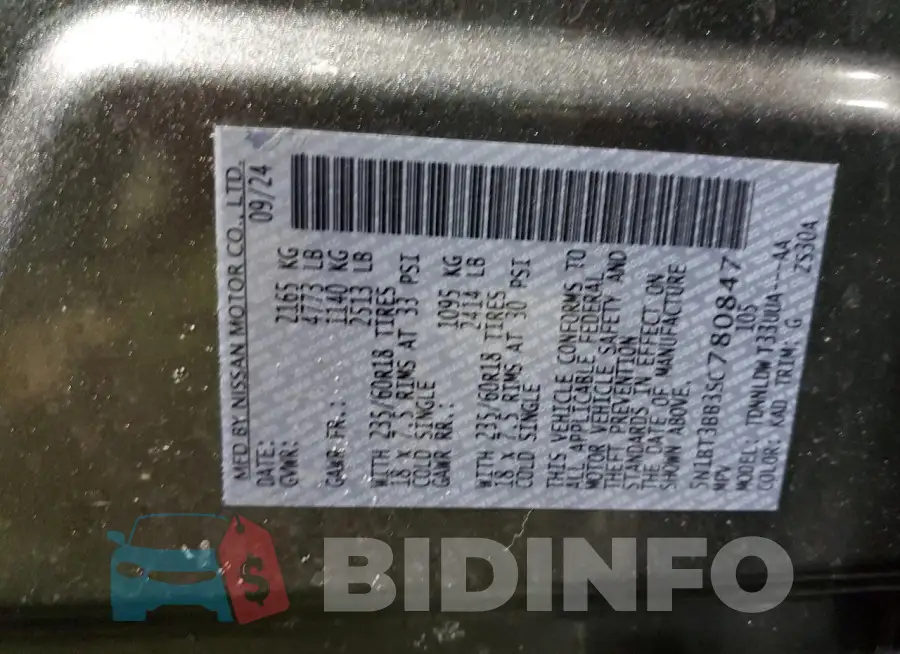 5N1BT3BB3SC780847 Photo# 14