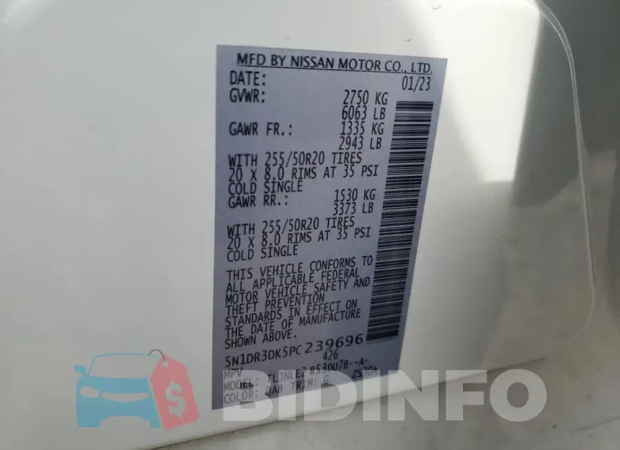 5N1DR3DK5PC239696 Photo# 14