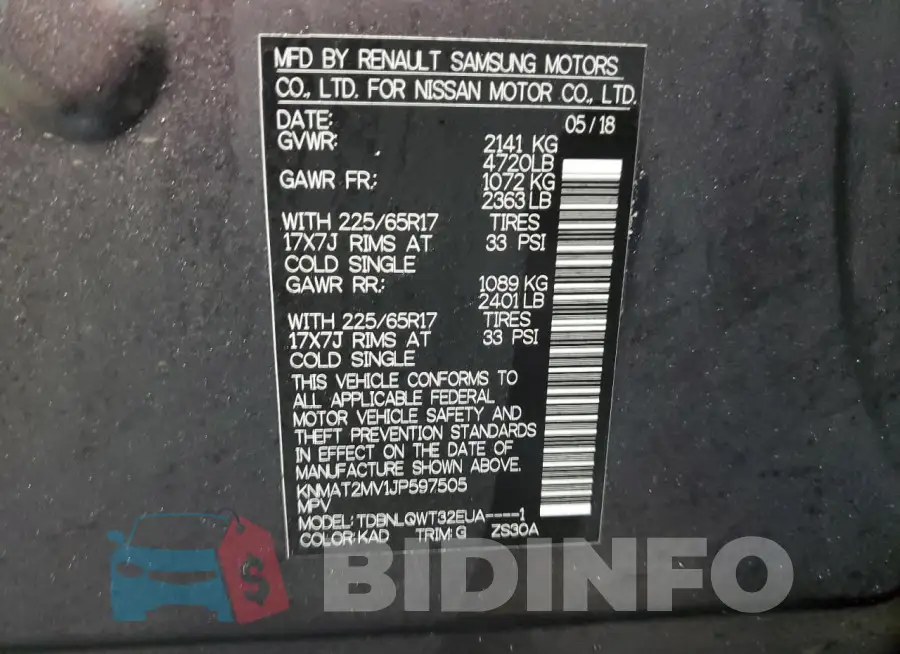KNMAT2MV1JP597505 Photo# 14