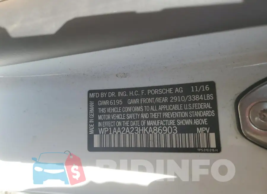 WP1AA2A23HKA86903 Photo# 12