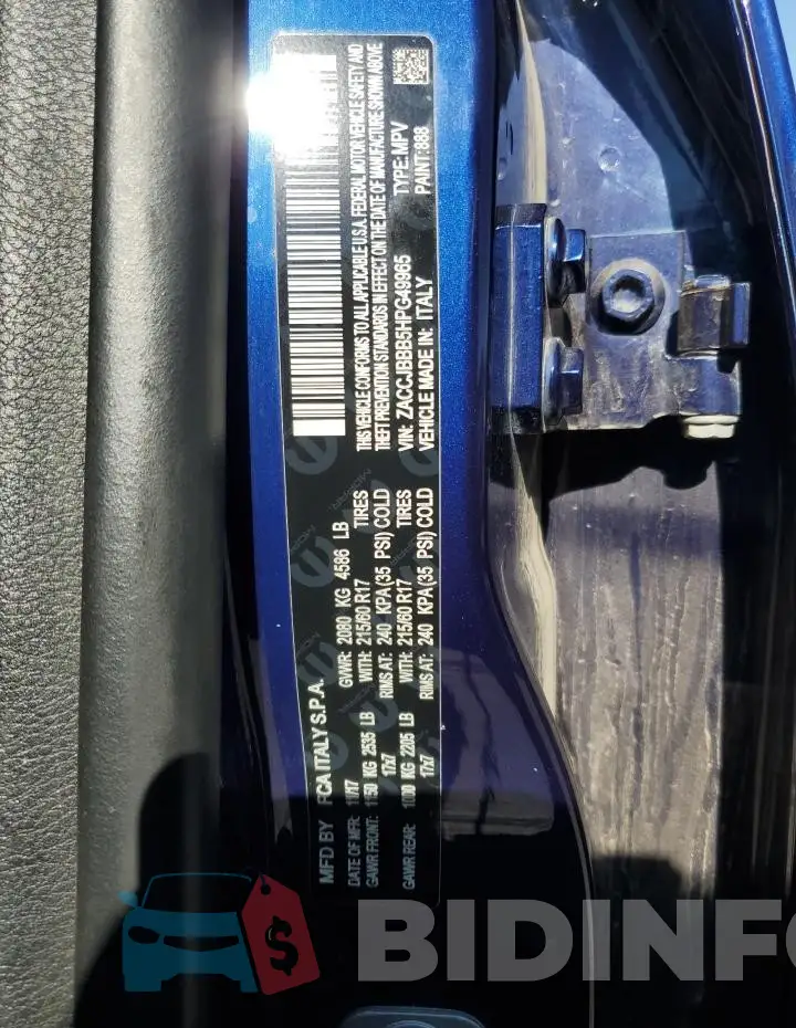 ZACCJBBB5HPG49965 Photo# 13