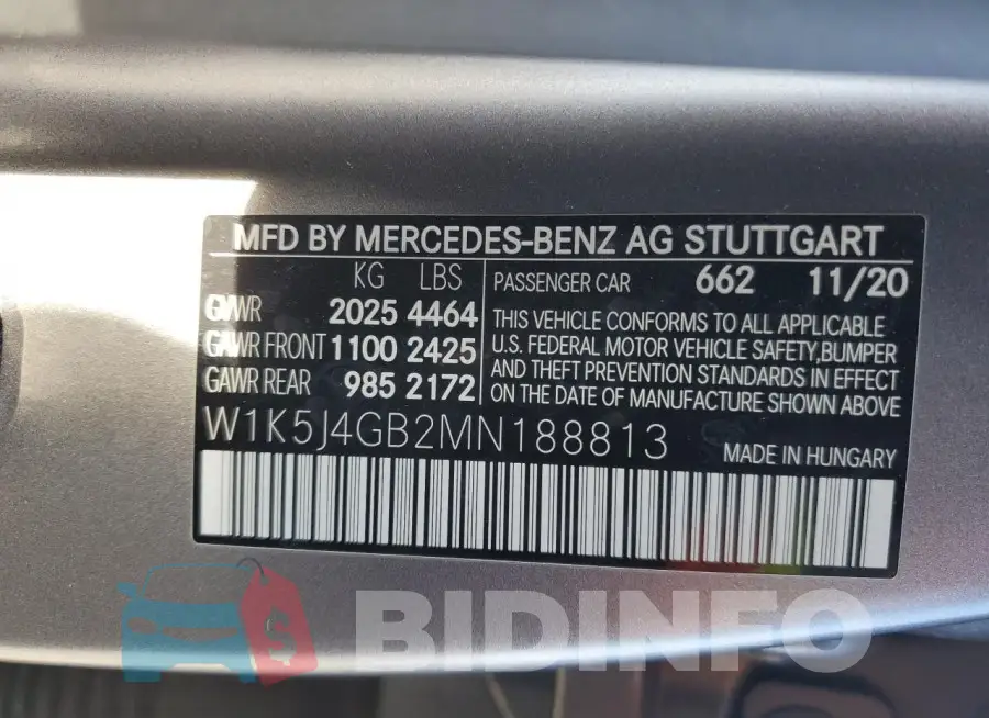 W1K5J4GB2MN188813 Photo# 13