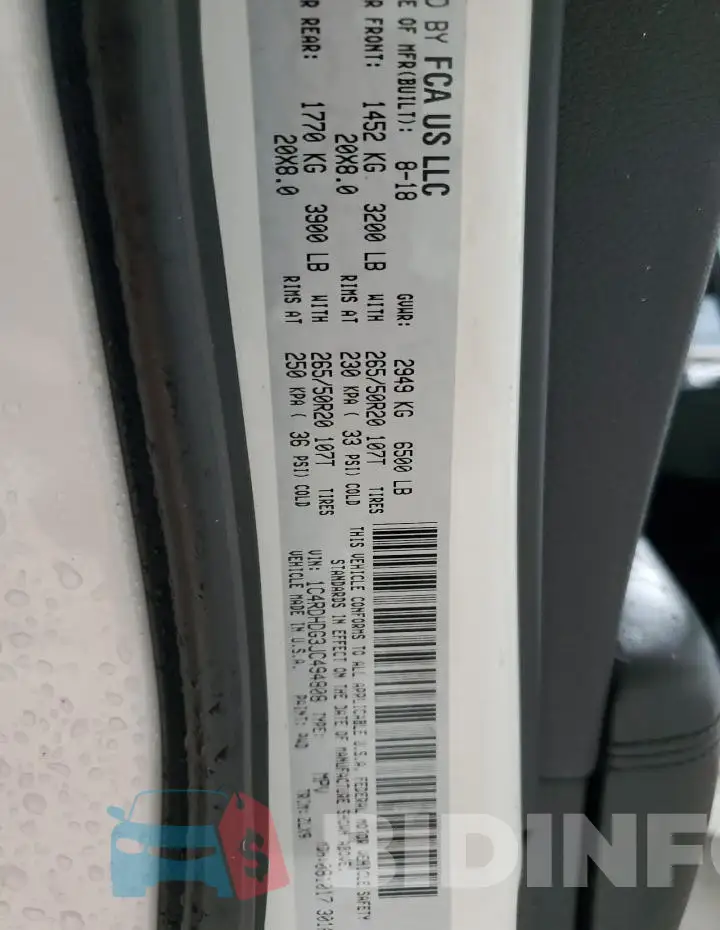 1C4RDHDG3JC494808 Photo# 13