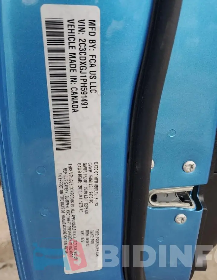 2C3CDXGJ1PH591491 Photo# 12
