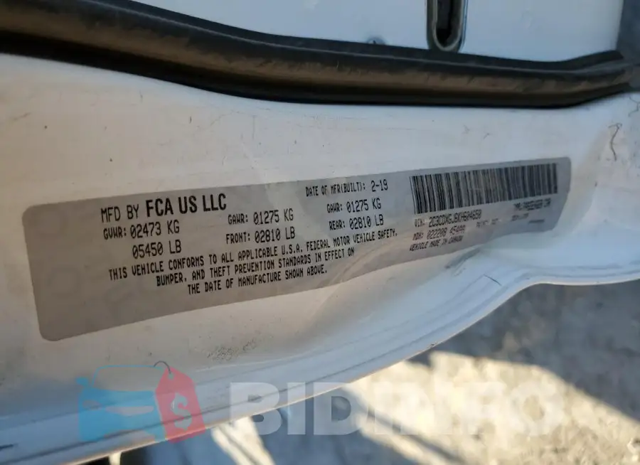 2C3CDXGJ6KH604650 Photo# 12