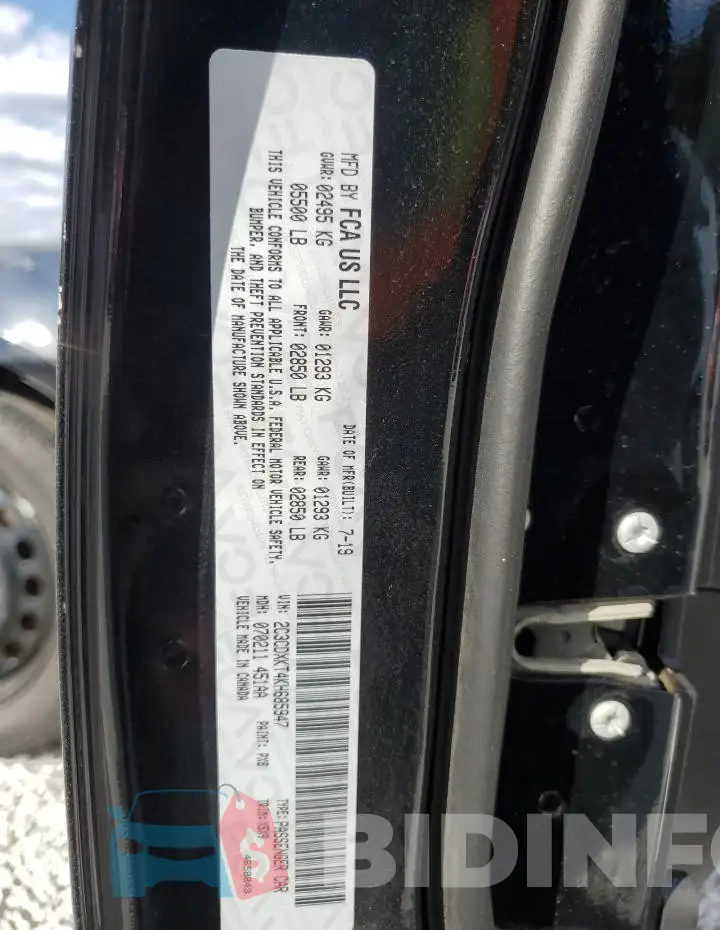 2C3CDXKT4KH685947 Photo# 12