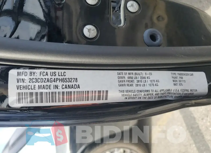 2C3CDZAG4PH653278 Photo# 12