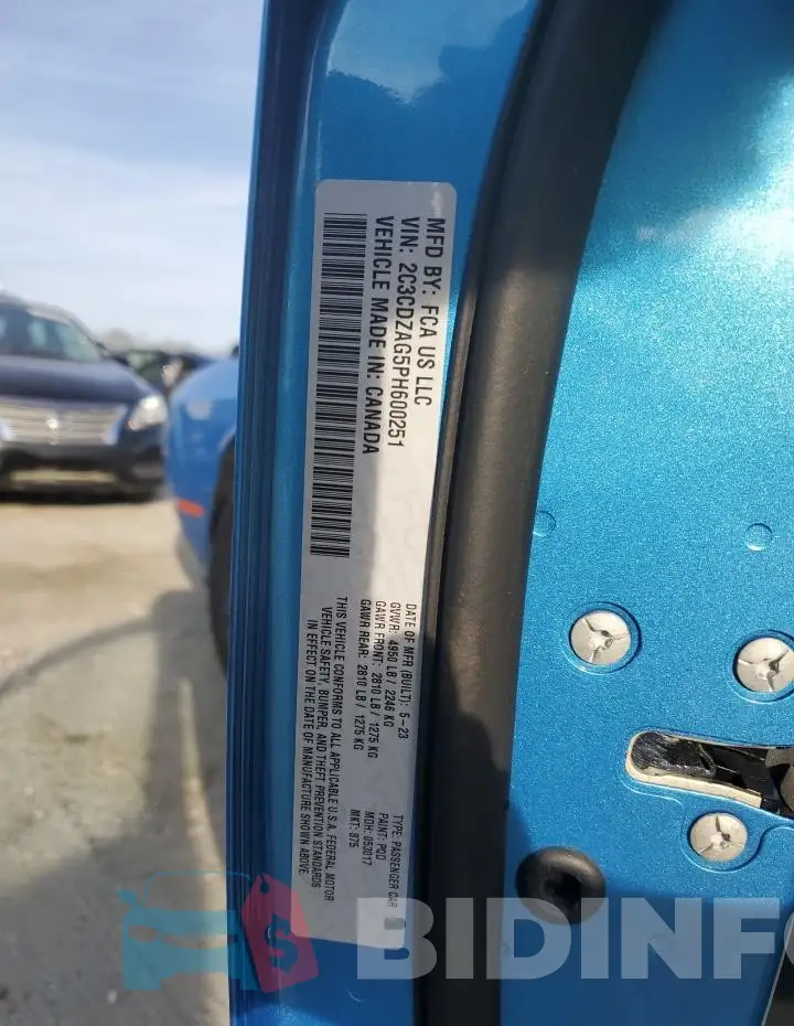 2C3CDZAG5PH600251 Photo# 12