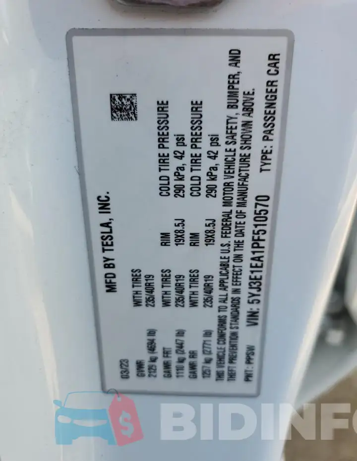 5YJ3E1EA1PF510570 Photo# 12