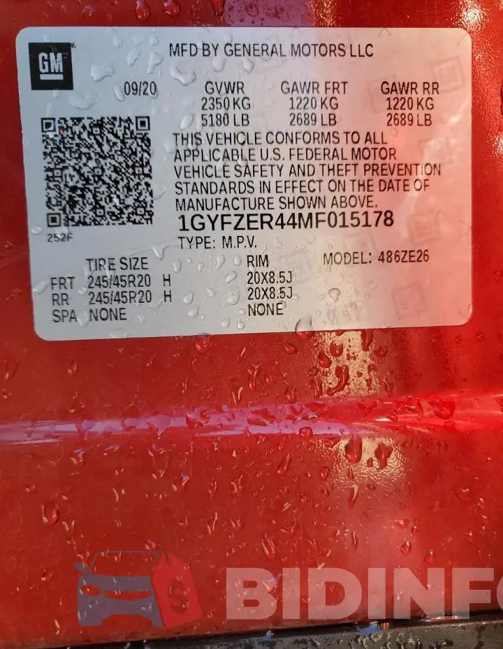 1GYFZER44MF015178 Photo# 14