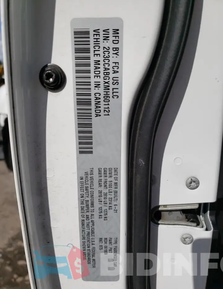 2C3CCABGXMH601121 Photo# 13