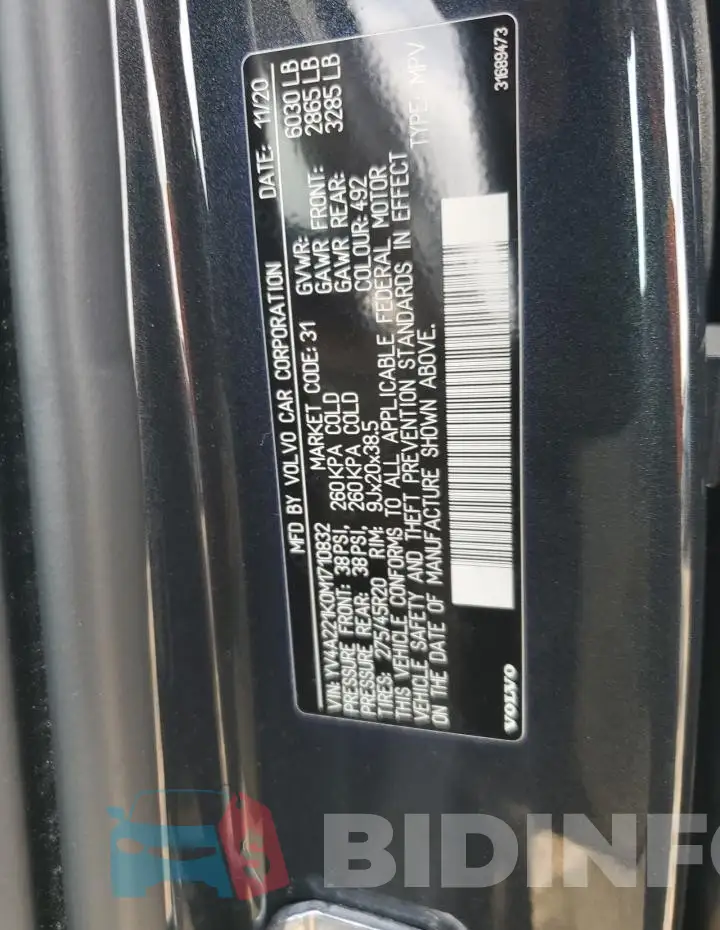YV4A221K0M1710832 Photo# 13