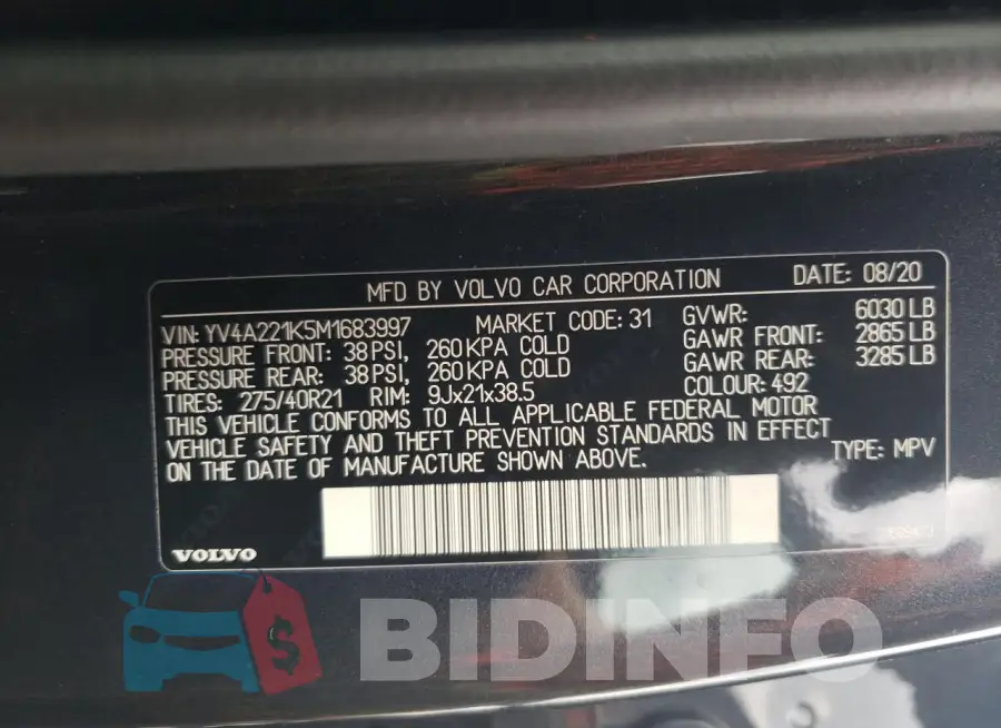 YV4A221K5M1683997 Photo# 13