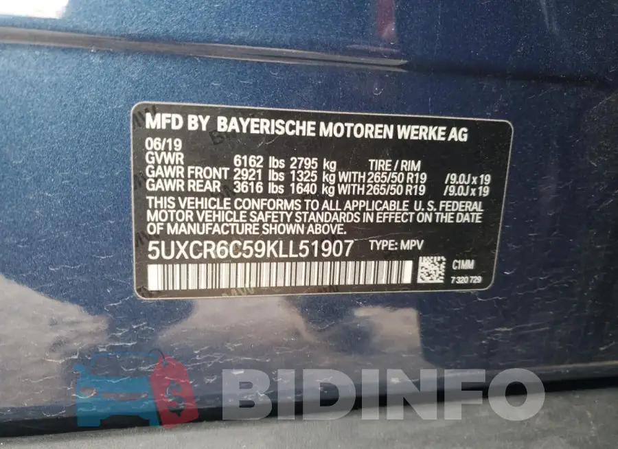 5UXCR6C59KLL51907 Photo# 13