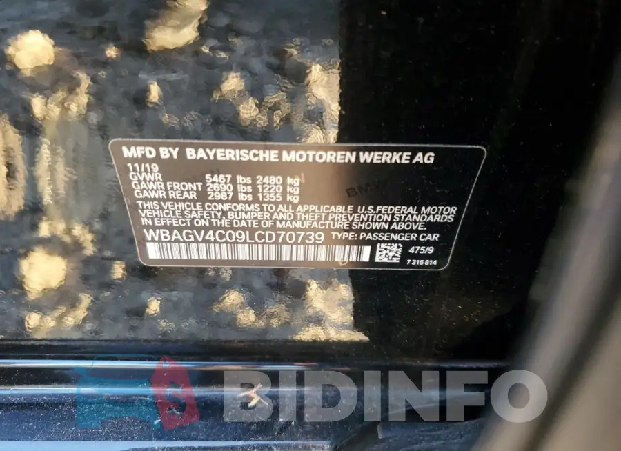 WBAGV4C09LCD70739 Photo# 13