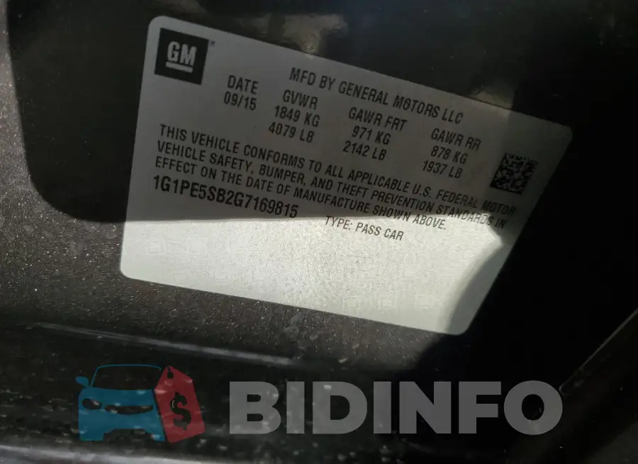 1G1PE5SB2G7169815 Photo# 12