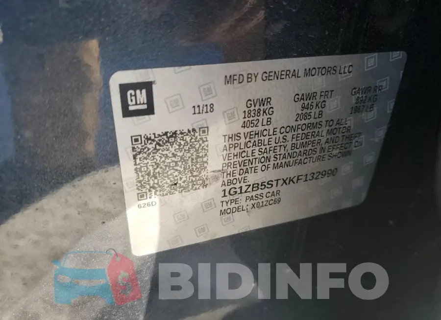 1G1ZB5STXKF132990 Photo# 12
