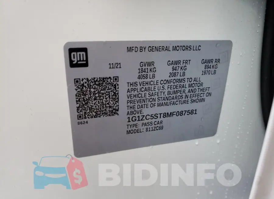 1G1ZC5ST8MF087581 Photo# 12