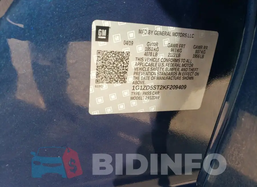 1G1ZD5ST2KF209409 Photo# 12