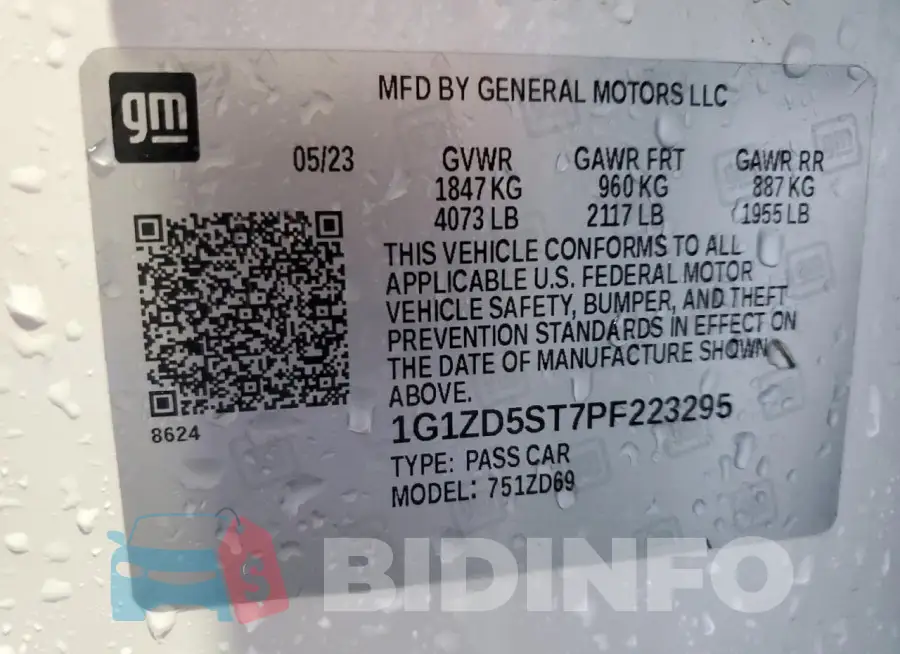 1G1ZD5ST7PF223295 Photo# 13