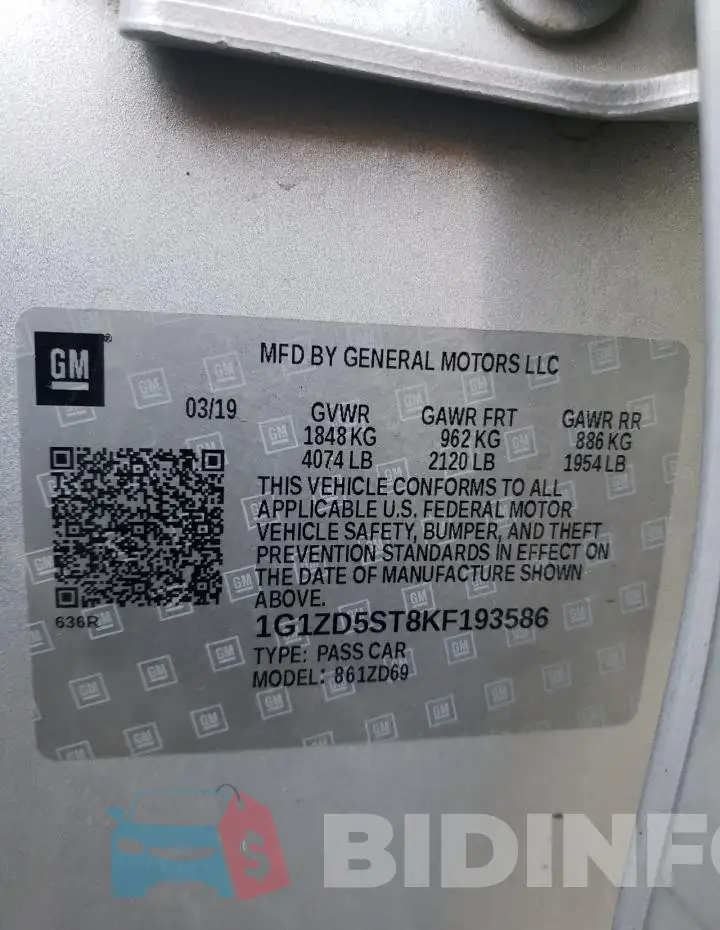 1G1ZD5ST8KF193586 Photo# 12