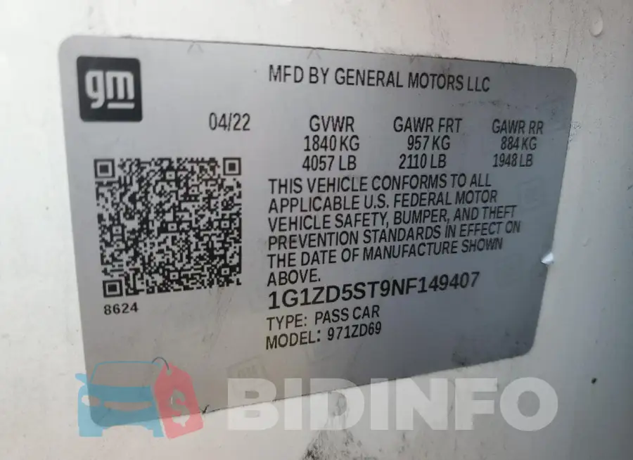 1G1ZD5ST9NF149407 Photo# 13