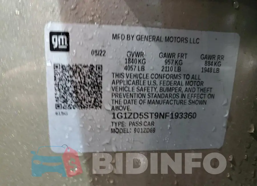 1G1ZD5ST9NF193360 Photo# 12