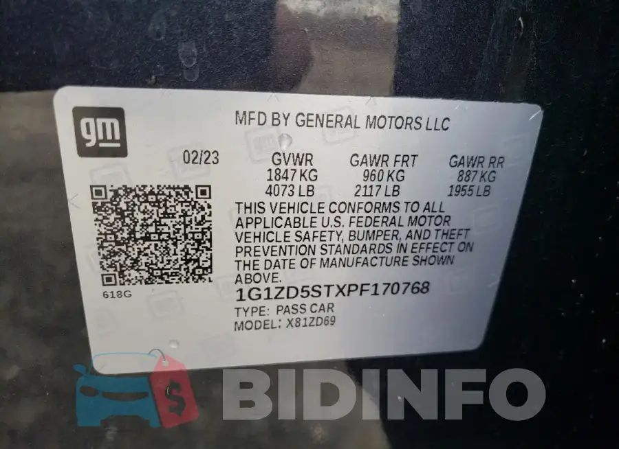 1G1ZD5STXPF170768 Photo# 13