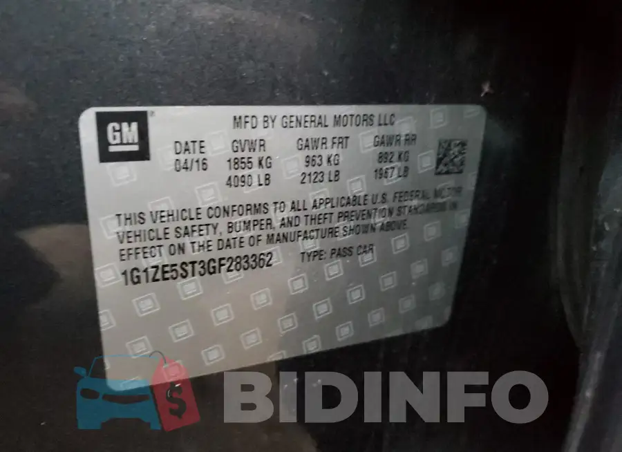 1G1ZE5ST3GF283362 Photo# 13
