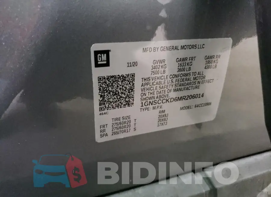 1GNSCCKD6MR206014 Photo# 14