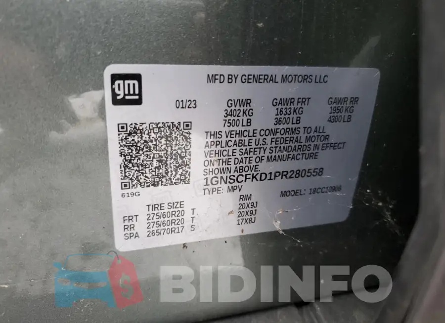 1GNSCFKD1PR280558 Photo# 13