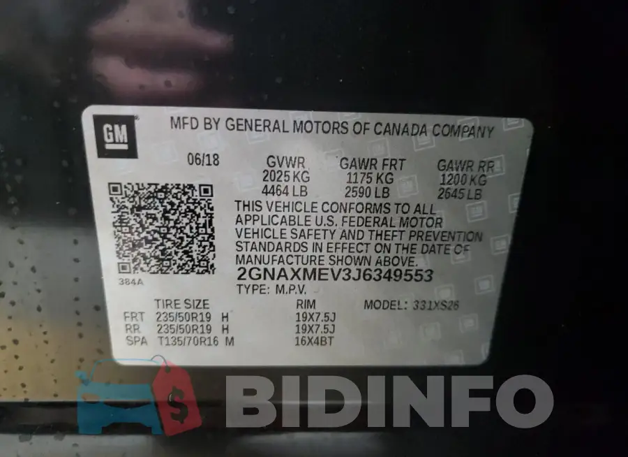 2GNAXMEV3J6349553 Photo# 13