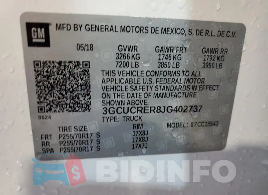 3GCUCRER8JG402737 Photo# 12