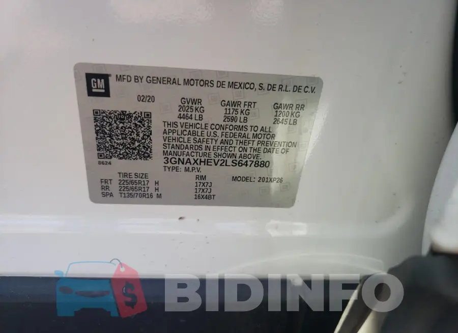 3GNAXHEV2LS647880 Photo# 13