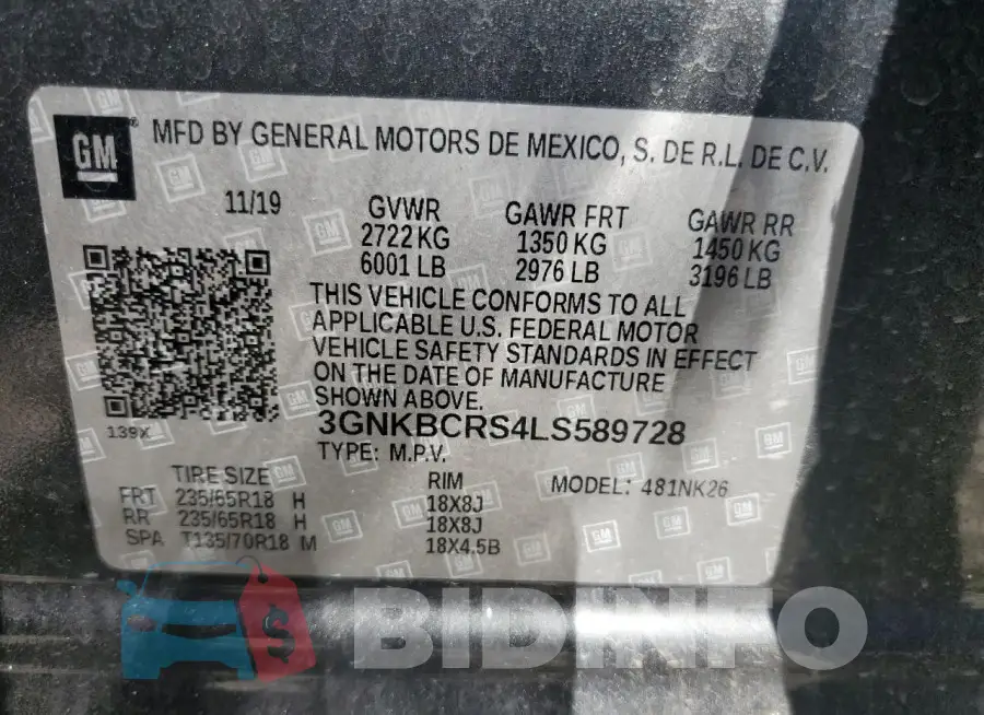3GNKBCRS4LS589728 Photo# 13