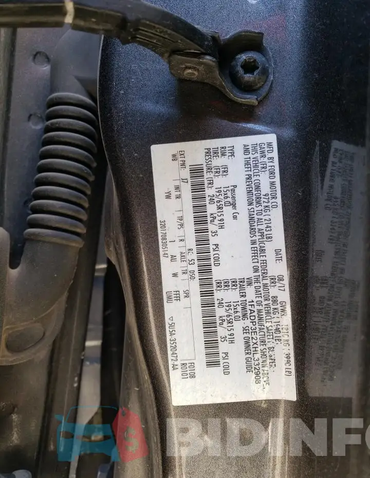 1FADP3E2XHL332908 Photo# 12