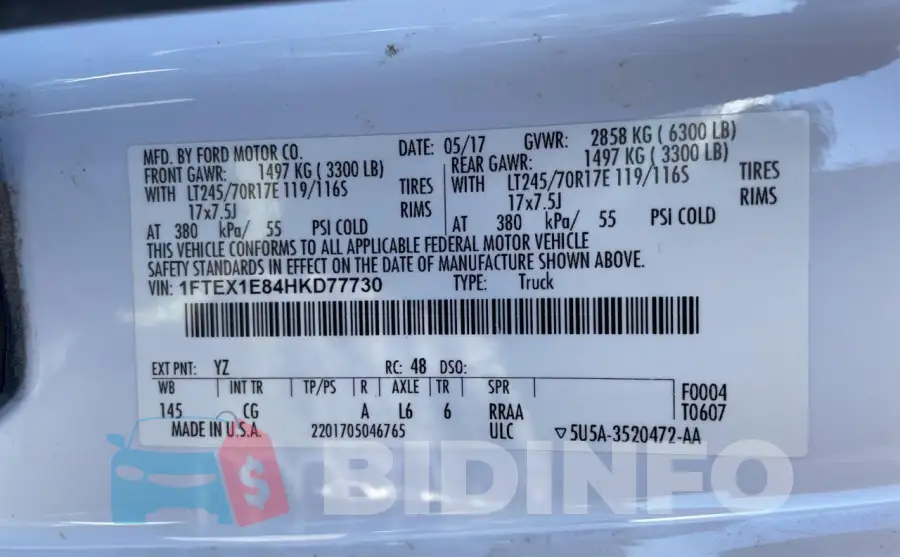 1FTEX1E84HKD77730 Photo# 10