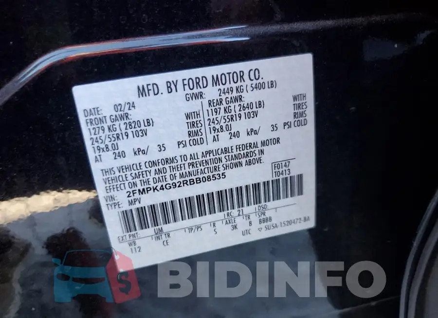 2FMPK4G92RBB08535 Photo# 13