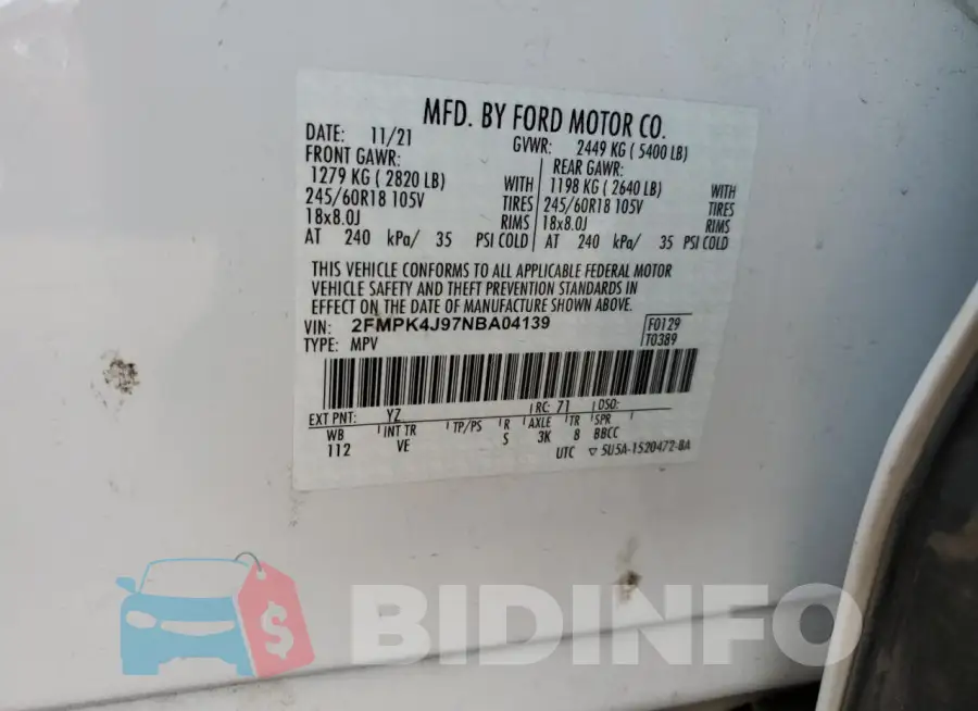 2FMPK4J97NBA04139 Photo# 13