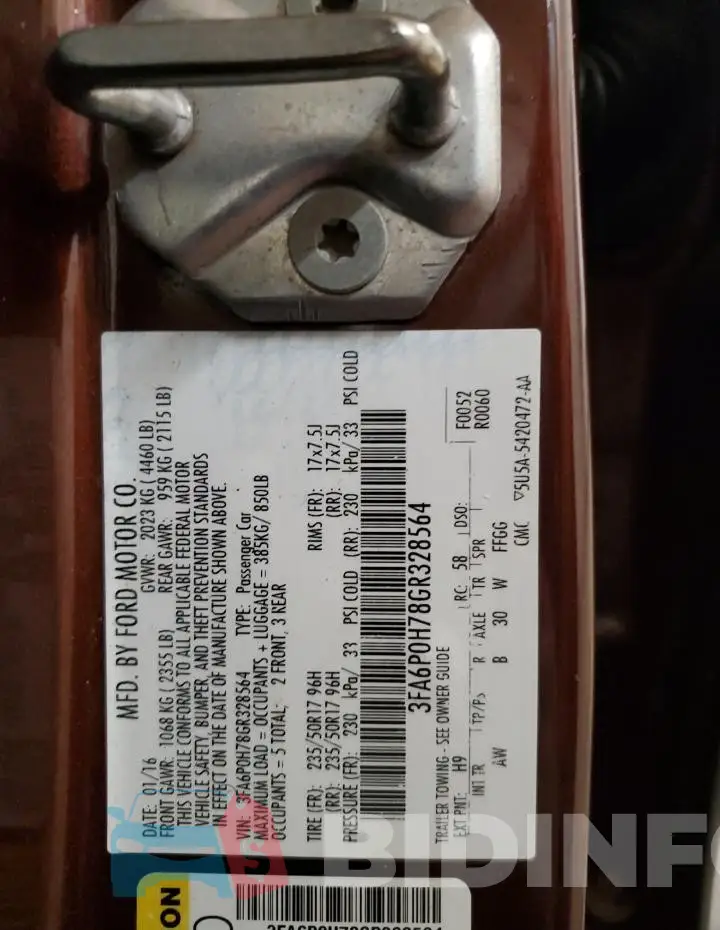 3FA6P0H78GR328564 Photo# 12