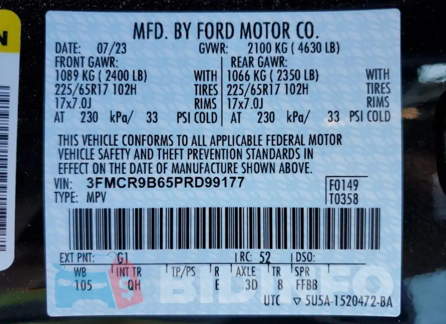 3FMCR9B65PRD99177 Photo# 13