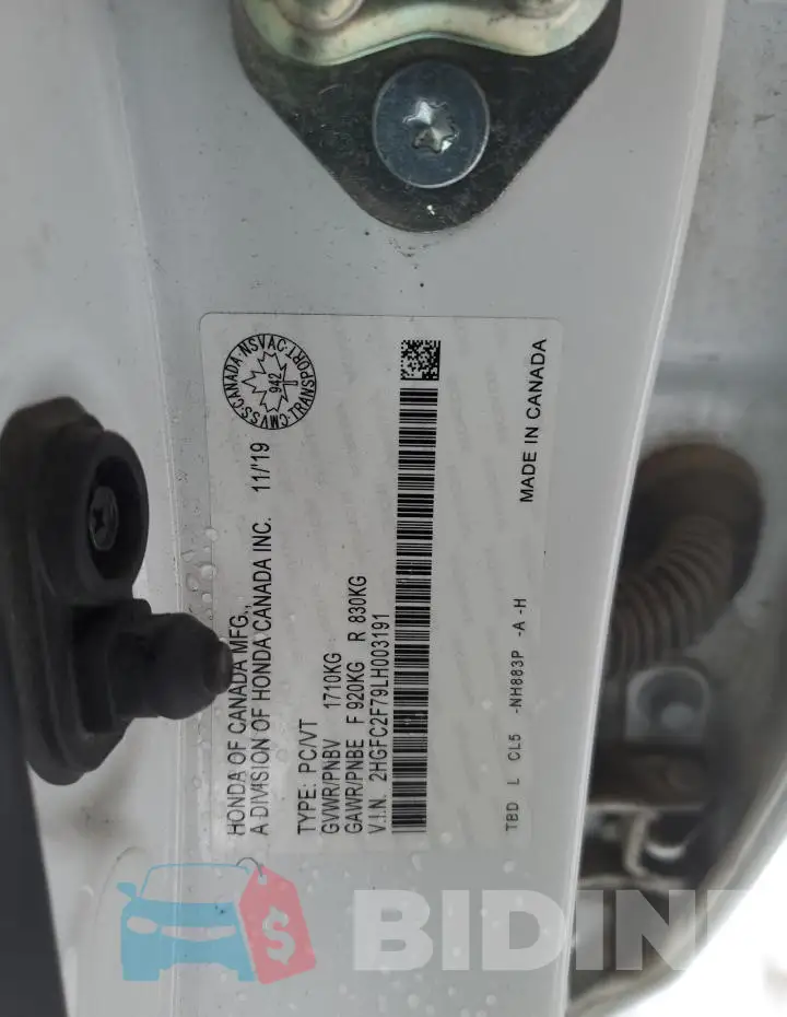 2HGFC2F79LH003191 Photo# 12