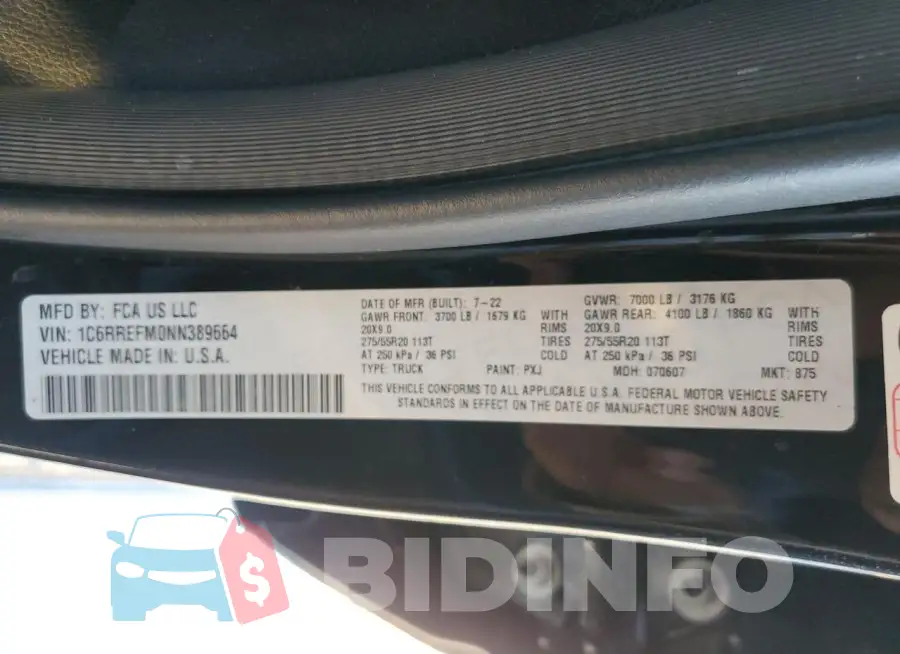 1C6RREFM0NN389664 Photo# 13