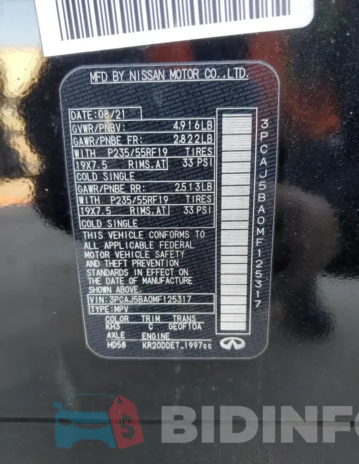 3PCAJ5BA0MF125317 Photo# 14