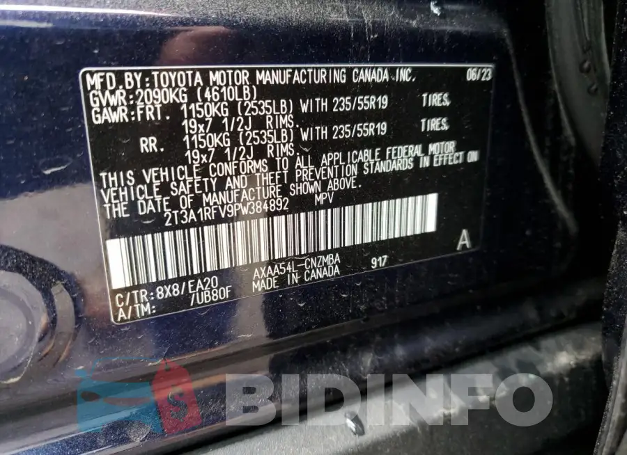 2T3A1RFV9PW384892 Photo# 13