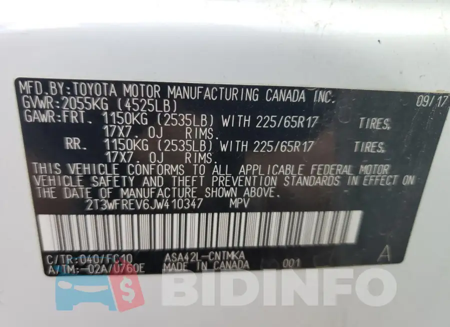 2T3WFREV6JW410347 Photo# 13