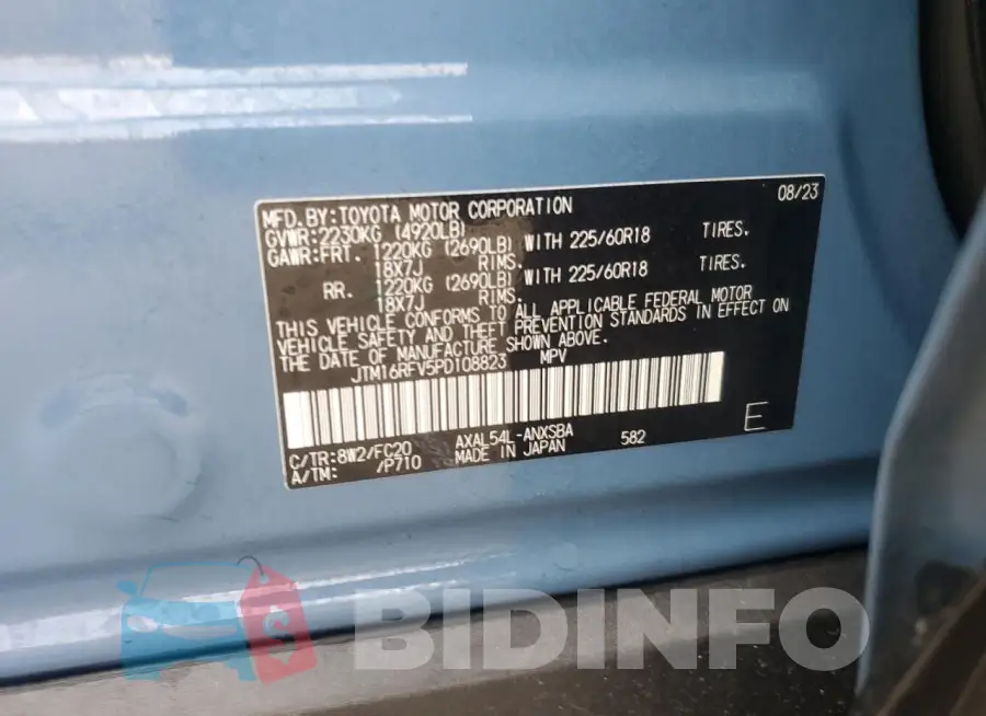 JTM16RFV5PD108823 Photo# 12