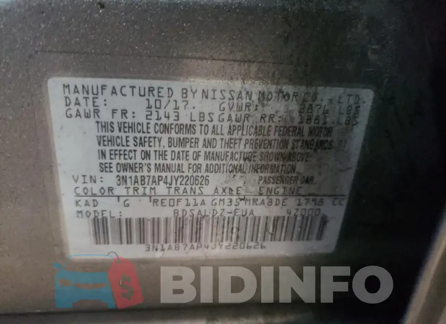 3N1AB7AP4JY220626 Photo# 12