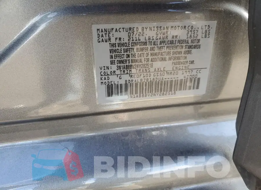 3N1AB8BV2NY282518 Photo# 12