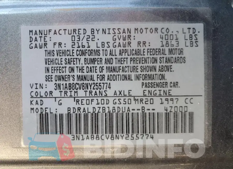 3N1AB8CV8NY255774 Photo# 14